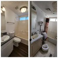 Before and after room cleaning